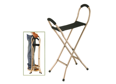 תמונה של מקל כסא 4 רגליים עם מושב לכבדי משקל
