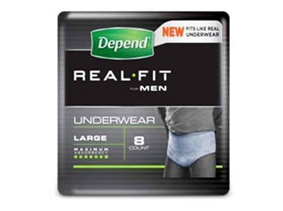 תמונה של תחתון סופג לגברים שקמה Depend Real Fit