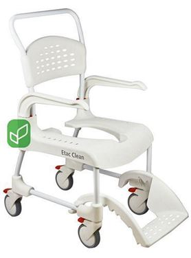 תמונה של כסא רחצה ושרותים עם גלגלים דגם clean קלין