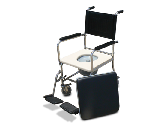 תמונה של כסא רחצה ושירותים נירוסטה מושב קשיח